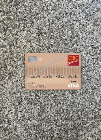 Canada CIBC bank visa debit card photolook front